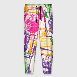 Брюки женские Мопс и праздник, цвет: 3D-принт