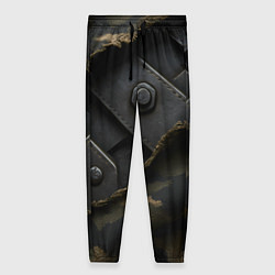 Женские брюки Порванная камуфляжная ткань с металлом