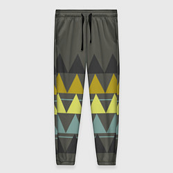 Брюки женские Абстрактный лес геометрический, цвет: 3D-принт