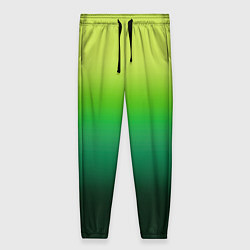 Брюки женские Градиент укропное зеленое омбре, цвет: 3D-принт