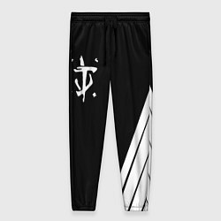 Брюки женские Doom white geometry, цвет: 3D-принт