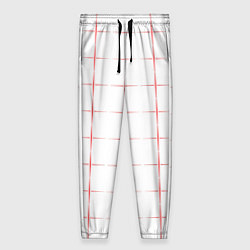 Брюки женские Color white red crosses, цвет: 3D-принт