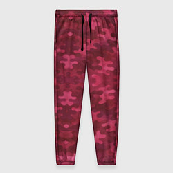 Брюки женские Малиновый комуфляж, цвет: 3D-принт