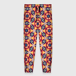 Брюки женские Красно-синий калейдоскоп, цвет: 3D-принт