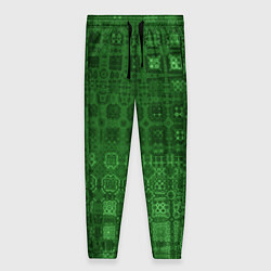 Брюки женские Текстура изумрудное мерцание, цвет: 3D-принт
