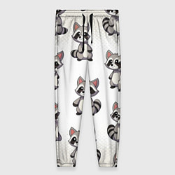 Брюки женские Много енотов, цвет: 3D-принт