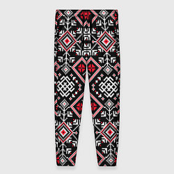 Брюки женские Славянский орнамент обережный, цвет: 3D-принт