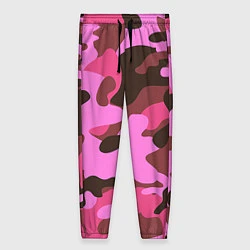 Женские брюки Камуфляж: розовый/коричневый
