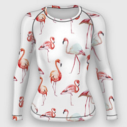 Рашгард женский Действия фламинго, цвет: 3D-принт