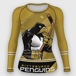 Рашгард женский Pittsburgh Penguins, цвет: 3D-принт