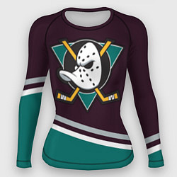 Рашгард женский Anaheim Ducks, цвет: 3D-принт