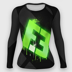 Рашгард женский Flipsid3: Black collection, цвет: 3D-принт