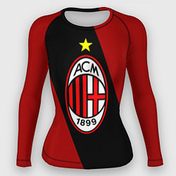 Рашгард женский Milan FC: Red Collection, цвет: 3D-принт