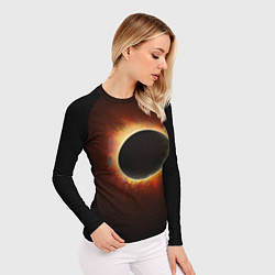 Рашгард женский Солнечное затмение, цвет: 3D-принт — фото 2