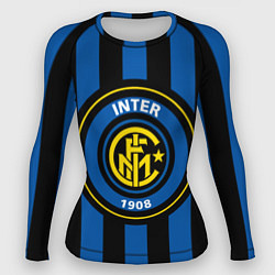 Рашгард женский Inter FC 1908, цвет: 3D-принт