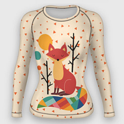 Рашгард женский Осенняя лисичка, цвет: 3D-принт