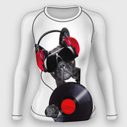 Рашгард женский DJ бульдог, цвет: 3D-принт