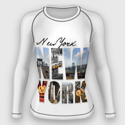 Рашгард женский Панорамы Нью Йорка, цвет: 3D-принт