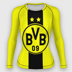 Рашгард женский BVB FC: Yellow line, цвет: 3D-принт