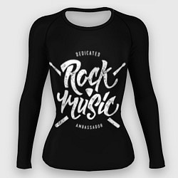 Рашгард женский Rock Music, цвет: 3D-принт
