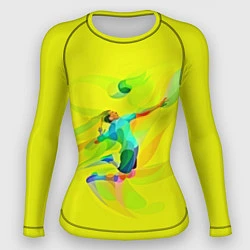 Рашгард женский Волейбол, цвет: 3D-принт