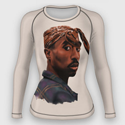 Рашгард женский Tupac Shakur, цвет: 3D-принт