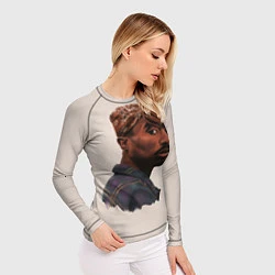 Рашгард женский Tupac Shakur, цвет: 3D-принт — фото 2