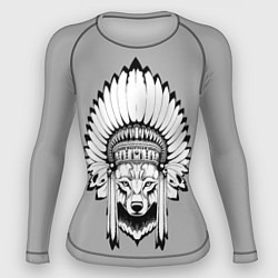 Рашгард женский Indian wolf, цвет: 3D-принт