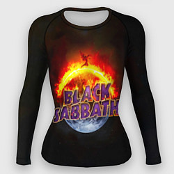 Рашгард женский Black Sabbath земля в огне, цвет: 3D-принт