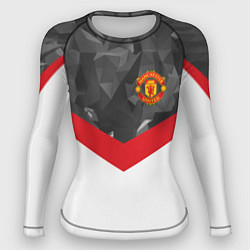 Рашгард женский Man United FC: Grey Polygons, цвет: 3D-принт