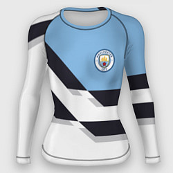 Рашгард женский Manchester City FC: White style, цвет: 3D-принт