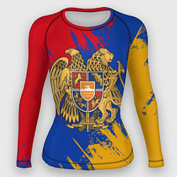 Рашгард женский Герб и флаг Армении, цвет: 3D-принт