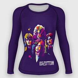 Рашгард женский Led Zeppelin: Violet Art, цвет: 3D-принт