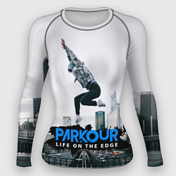 Рашгард женский Parkour: Life on the edge, цвет: 3D-принт