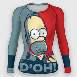 Рашгард женский Homer Simpson DOH!, цвет: 3D-принт