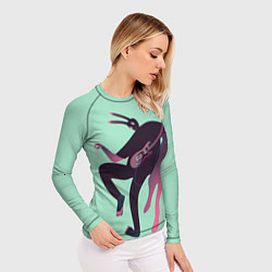 Рашгард женский Рок-зайчик, цвет: 3D-принт — фото 2