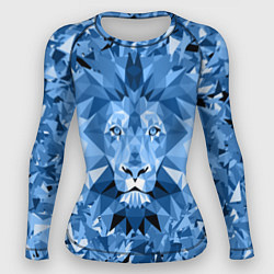 Рашгард женский Сине-бело-голубой лев, цвет: 3D-принт