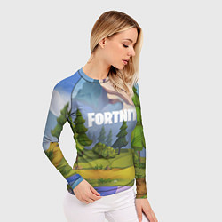 Рашгард женский Fortnite: Forest View, цвет: 3D-принт — фото 2