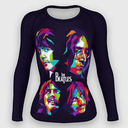 Рашгард женский The Beatles: Art Faces, цвет: 3D-принт