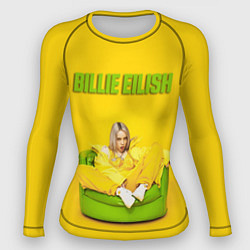 Рашгард женский Billie Eilish: Yellow Mood, цвет: 3D-принт