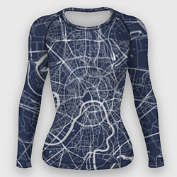 Рашгард женский Карта Москвы, цвет: 3D-принт