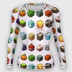 Рашгард женский Minecraft Cubes, цвет: 3D-принт