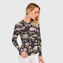 Рашгард женский Черепа - паттерн, цвет: 3D-принт — фото 2