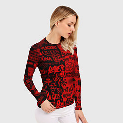 Рашгард женский ЛОГОТИПЫ РОК ГРУПП, цвет: 3D-принт — фото 2