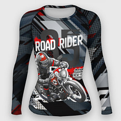 Рашгард женский Road rider мотоциклист, цвет: 3D-принт