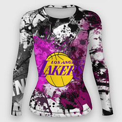 Рашгард женский Лос-Анджелес Лейкерс, Los Angeles Lakers, цвет: 3D-принт
