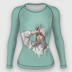 Рашгард женский Billie Eilish Mint Art, цвет: 3D-принт