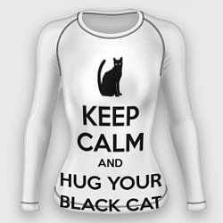 Рашгард женский Обними своего черного кота, цвет: 3D-принт