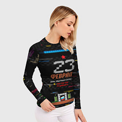 Рашгард женский Танчики dendy 23 февраля, цвет: 3D-принт — фото 2