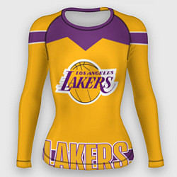 Рашгард женский Los Angeles Lakers, цвет: 3D-принт